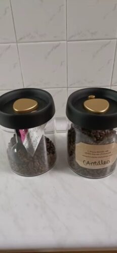 Vakuumforseglet Kaffebønne Oppbevaringskrukke photo review