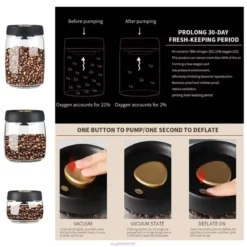 Vakuumforseglet Kaffebønne Oppbevaringskrukke
