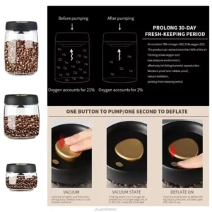 Vakuumforseglet Kaffebønne Oppbevaringskrukke