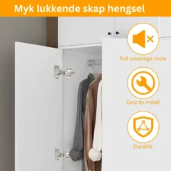 Skjulte skaphengsel med myk lukking