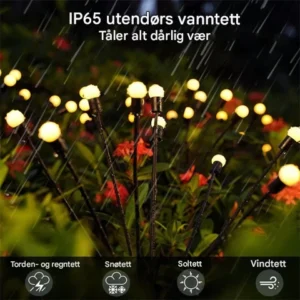 4-Pakning Solcelledrevne Lyshager – Blinkende Lyssvermer for Utebruk