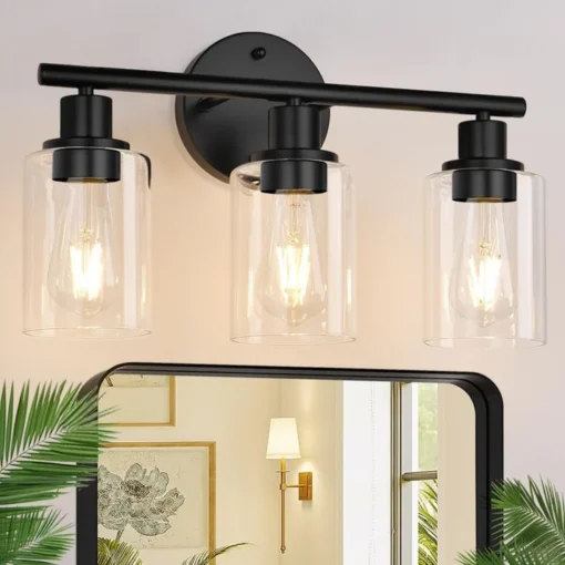 Svart Retro Innendørs Vegglampe for Soverom og Sminkespeil
