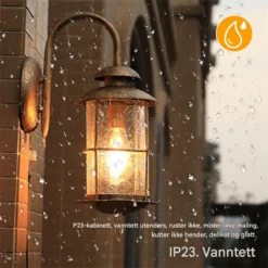 Industriell vanntett utendørs vegglampe