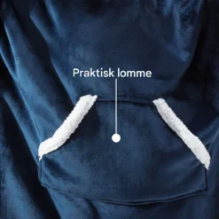 Overdimensjonert Sherpa-hettepledd med lomme