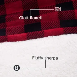 Overdimensjonert Sherpa-hettepledd med lomme
