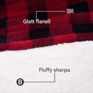 Overdimensjonert Sherpa-hettepledd med lomme