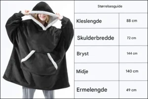 Overdimensjonert Sherpa-hettepledd med lomme