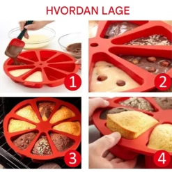 Oransje silikon kakeform