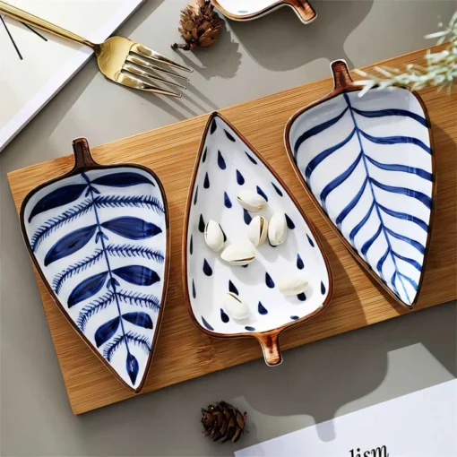 ArborLeaf Nordiske Keramiske Blad Serveringsfat - Bilde 4
