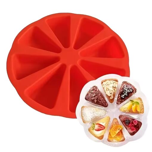 Oransje silikon kakeform – 8 hulls DIY bakeform - Bilde 5