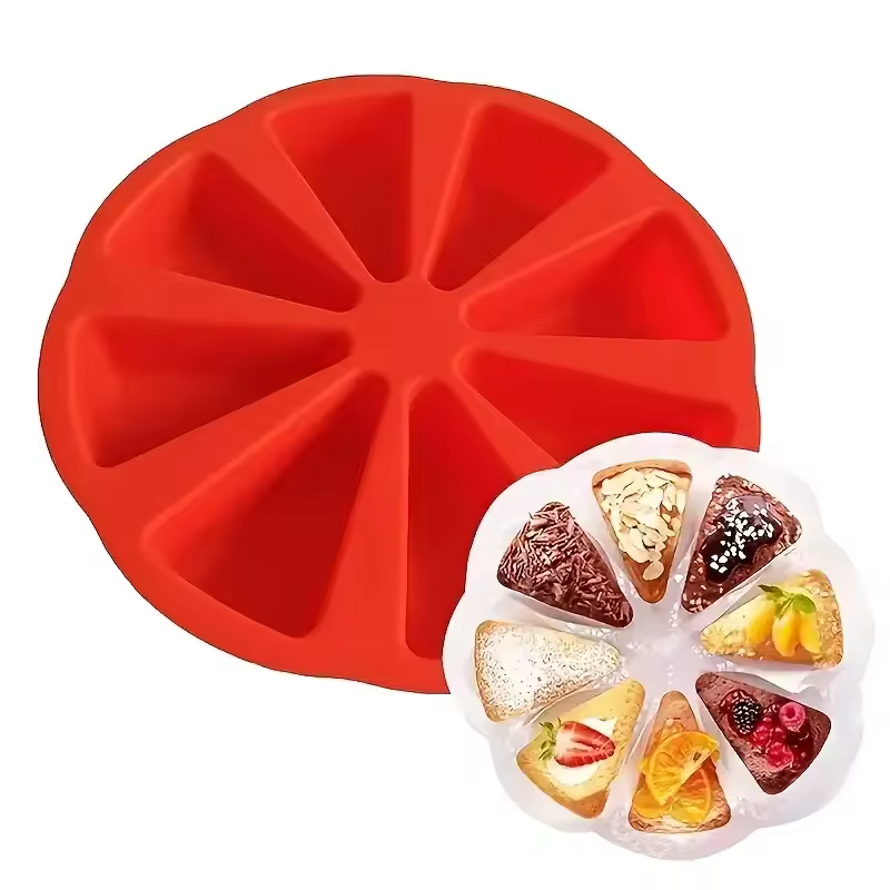 Oransje silikon kakeform – 8 hulls DIY bakeform - Bilde 5
