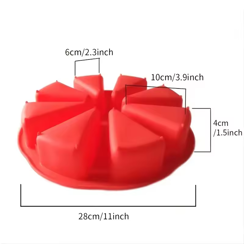 Oransje silikon kakeform – 8 hulls DIY bakeform - Bilde 4
