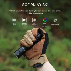 Sofirn SK1 taktisk lommelykt — 1300LM USB-C EDC spotlight