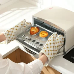 Tykk Varmebestandig Silikonovnhanske (Anti-skli)