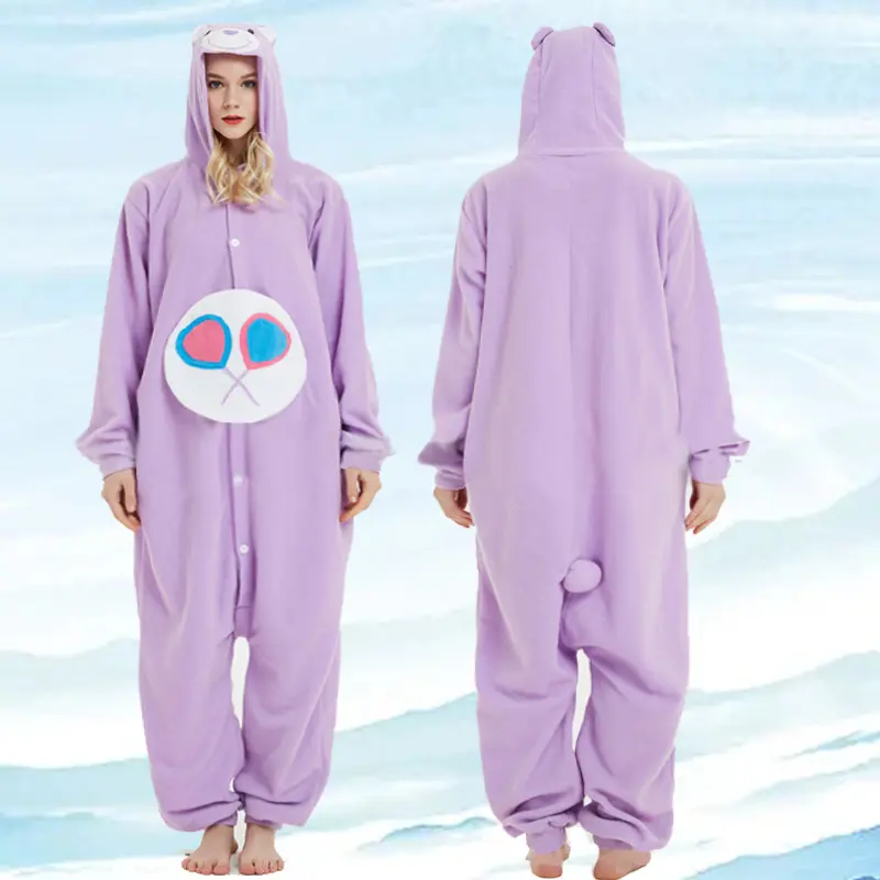 Myk Kosedress (Onesie) med Tegneseriedesign i Polar fleece