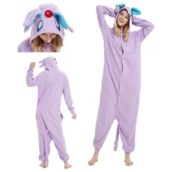 Myk Kosedress (Onesie) med Tegneseriedesign i Polar fleece