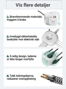 strømskinne med flat plugg