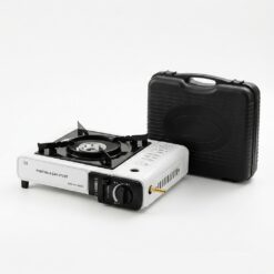 Bærbar gasskoker 2200W i sort utførelse for camping og utendørs matlaging