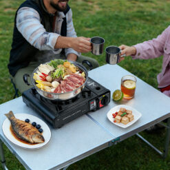 Bærbar gasskoker 2200W i sort utførelse for camping og utendørs matlaging