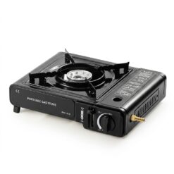 Bærbar gasskoker 2200W i sort utførelse for camping og utendørs matlaging