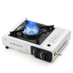 Bærbar gasskoker 2200W i sort utførelse for camping og utendørs matlaging