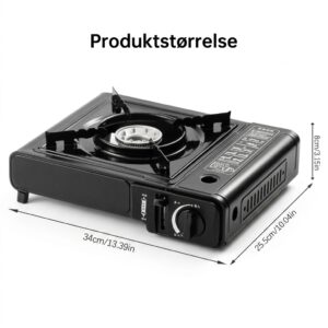 Mål og størrelse på bærbar gasskoker 2200W