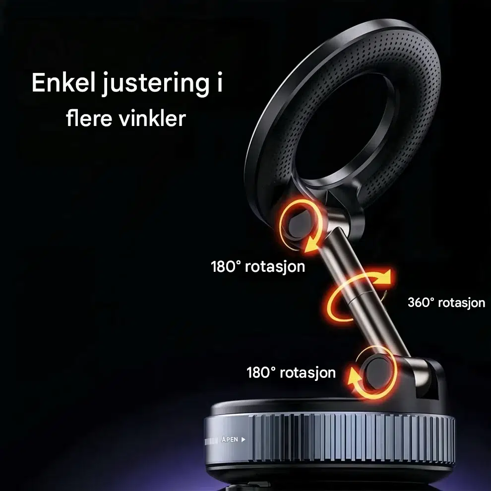 Snanlen 360° Magnetisk Sugekopp Telefonholder - Bilde 9