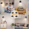 360° magnetisk LED-vegglampe – oppladbar med fjernkontroll